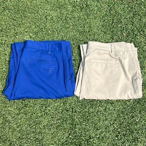 2 Pair Fila Sport Golf Pants - Blue and Tan Men’s Size 32